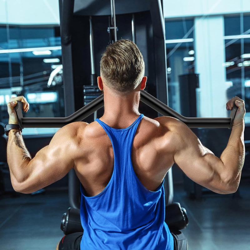 Load image into Gallery viewer, Lat pulldown bar 81 cm with ergonomic handles up to 227 kg - cable bar - fitness accessory

