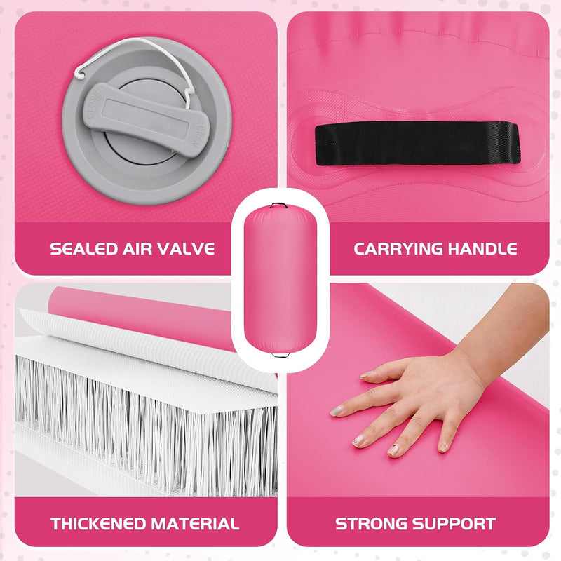 Chargez l'image dans la visionneuse de la galerie, Opblaasbare turnmat 3 m met air roller – 10 cm dik – gymnastiekmat met elektrische pomp voor tumbling en cheerleading
