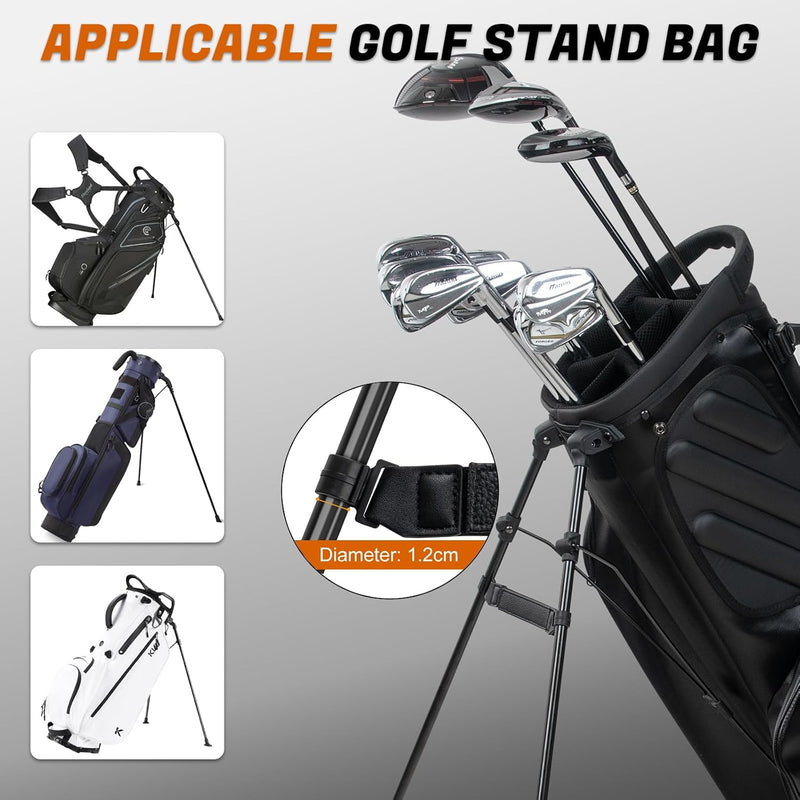 Carica immagine in Galleria Viewer, Golftas stabilisatieband van leer met verstelbaar klittenband voor standaardpoten – golftas bevestiging – standbag accessoires
