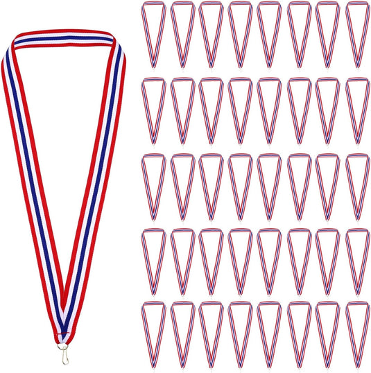 Medaille neklinten 100 stuks 43 x 2,2 cm met klikclips – award linten – sport accessoires