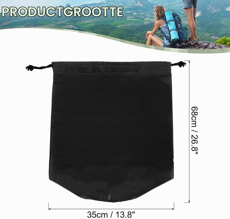 Laden Sie das Bild in Galerie -Viewer, Waterdichte opbergzak 34,5 x 67 cm met trekkoord donkergroen – stuff sack – camping accessoires
