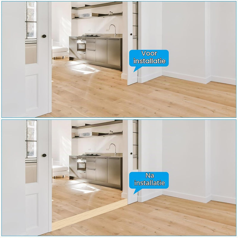 Laden Sie das Bild in Galerie -Viewer, Zelfklevende vloer overgangsstrip 7,6 cm x 1 m - Vinyl laminaat afdekstrip &amp; naadprofiel - Vloerovergangsstrip drempelprofiel
