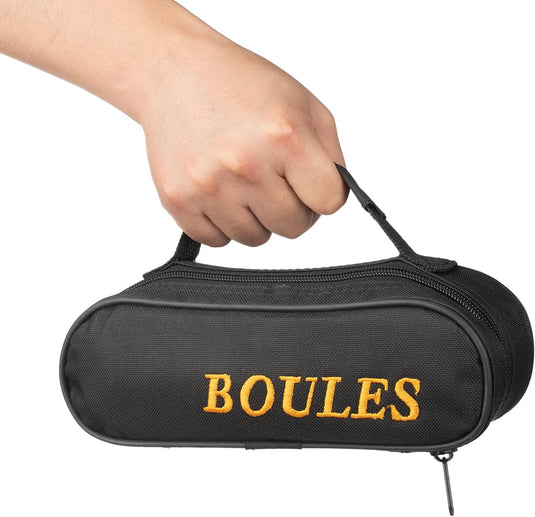 Sac de transport pour jeu de boules, pour 8 boules, en nylon résistant à l’eau avec bandoulière réglable – sac de rangement pour pétanque – accessoires de boules