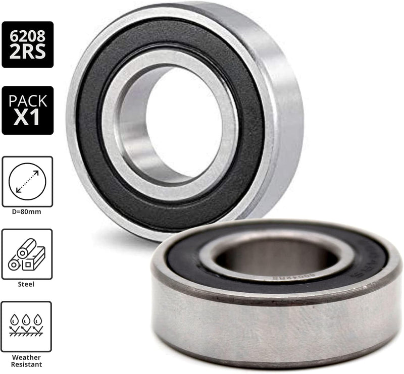 Laad afbeelding in Galerijviewer, Kogellagers 6006-2RS set van 5 30 x 55 x 13 mm
