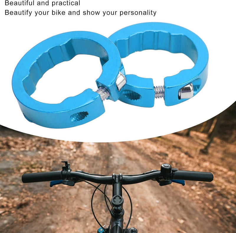 Laad afbeelding in Galerijviewer, Fietshandvat klemringen 2 stuks van aluminium voor 22,2 mm fietssturen – gripvergrendeling – stuurklemmen
