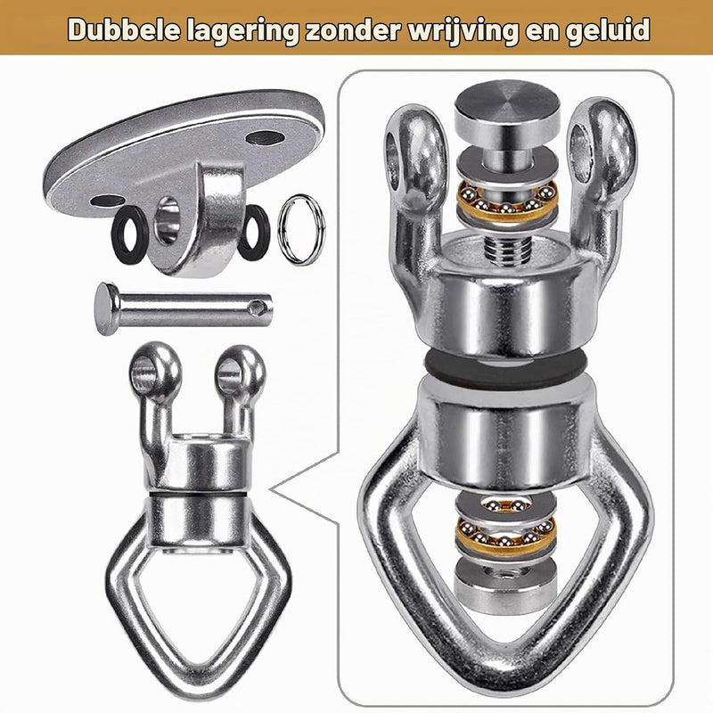 Carica immagine in Galleria Viewer, Plafond ophangbeugel van roestvrij staal met gesloten U-ring voor schommels en hangmatten – plafondhaak – bokszakbevestiging
