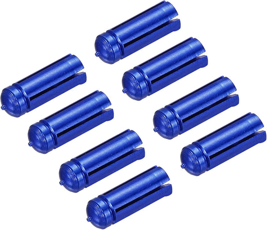 Dart flight protectors 8 stuks van aluminium blauw – 90 graden flight savers – dart accessoires