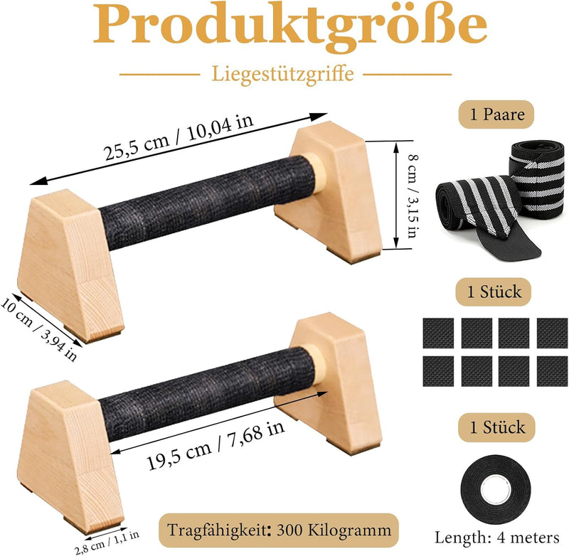 Load image into Gallery viewer, Houten push-up bars 2 stuks voor calisthenics en handstand – parallettes – opdruksteunen
