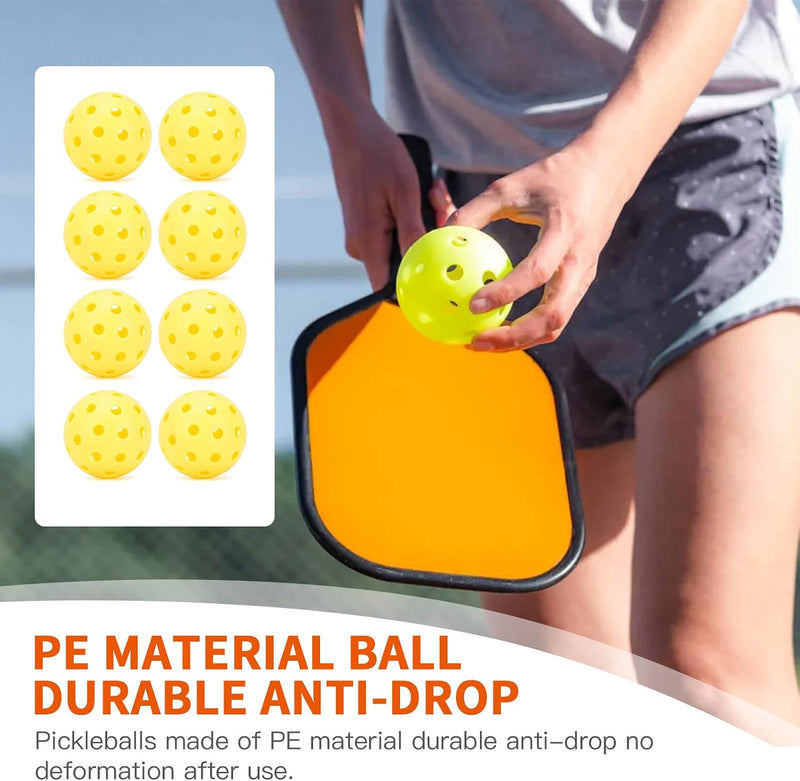 Load image into Gallery viewer, Pickleball ballen 8 stuks met 40 gaten en draagtas – pickleballs – trainingsballen
