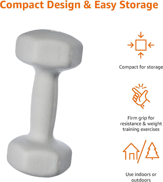 Neopreen halterset met zeshoekige antislip dumbbells in verschillende gewichten – handgewichten – krachttraining