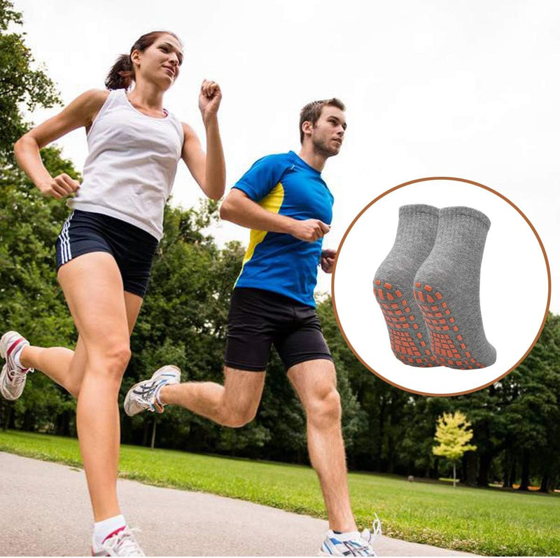 Load image into Gallery viewer, 2 paar dames heren antislip grip sokken ABS sport sokken voor yoga pilates barre trampoline fitness vechtsporten ziekenhuis thuis wandelen sokken met handgrepen
