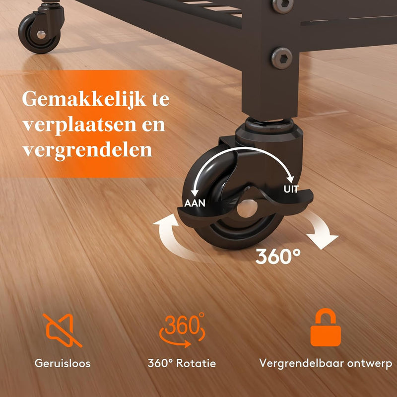 Laad afbeelding in Galerijviewer, Home gym opbergrek met wielen voor dumbbells en fitnessaccessoires
