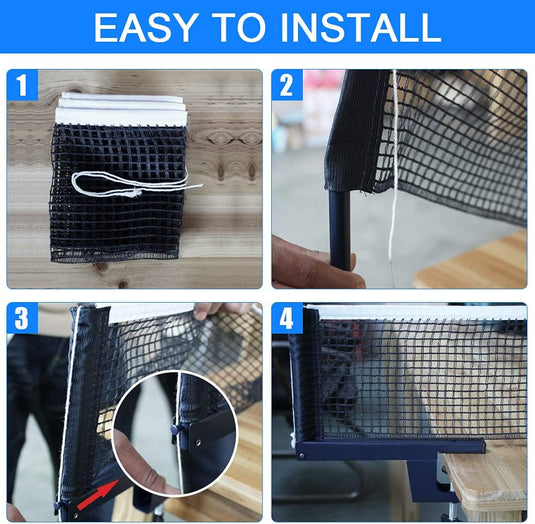 Filets de rechange pour tennis de table, 2 pièces, en polyester résistant à l’usure, pour tables de 152 cm – filets de ping-pong – accessoires de tennis de table