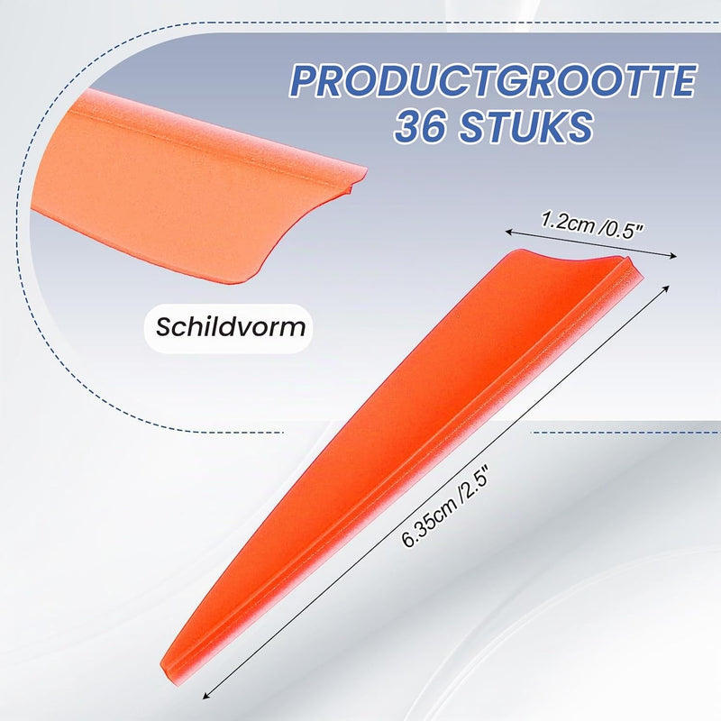 Chargez l'image dans la visionneuse de la galerie, Pijlveren 36 stuks 2,5 inch van kunststof – arrow vanes – boogschieten accessoires
