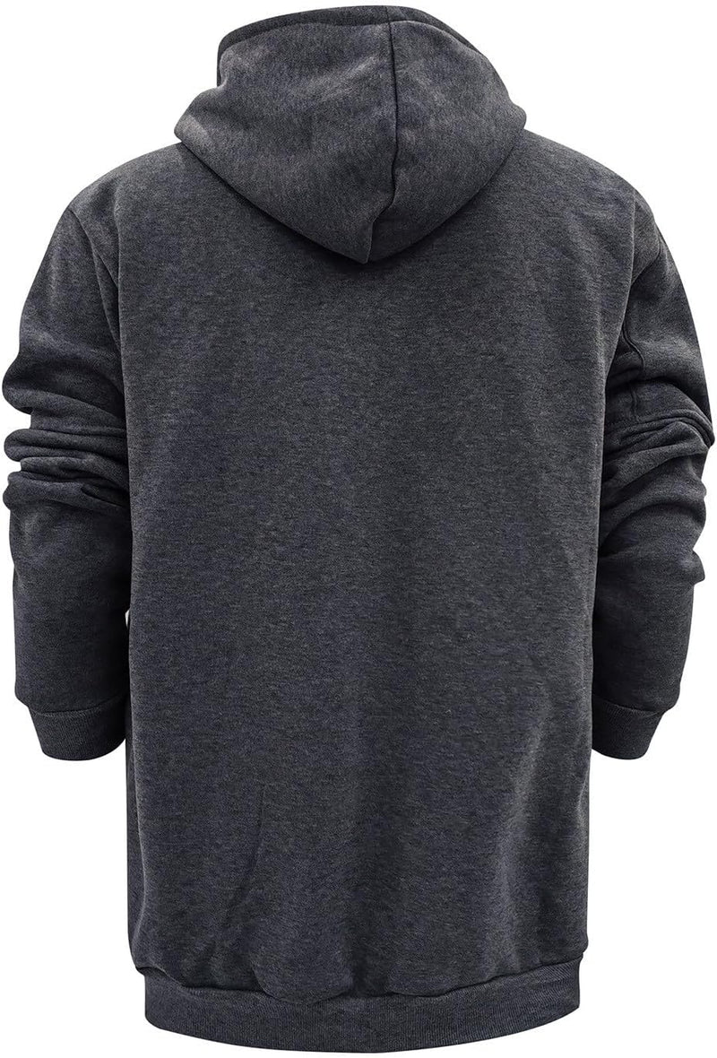 Chargez l'image dans la visionneuse de la galerie, Heren lange hoodie met capuchon en rits voor de winter – vest – heren trui
