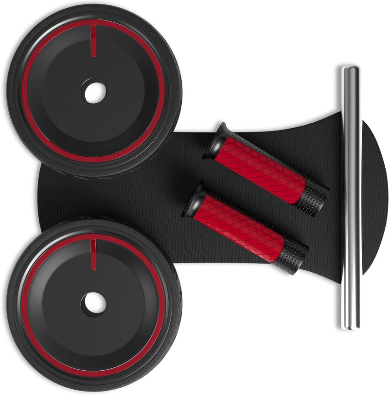 Load image into Gallery viewer, READAEER Ab Roller Wheel, Heavy Duty Workout Equipment for Home Gym, Professional Metal Handle with Rubber Surface Abdominal Exercise Wheel for Strength Training, Ab Wheel with Knee Pad
