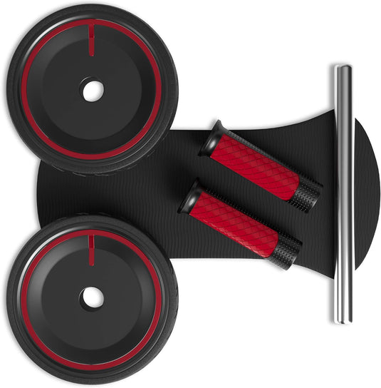 READAEER Ab Roller Wheel, Heavy Duty Workout Equipment for Home Gym, Professional Metal Handle with Rubber Surface Abdominal Exercise Wheel for Strength Training, Ab Wheel with Knee Pad