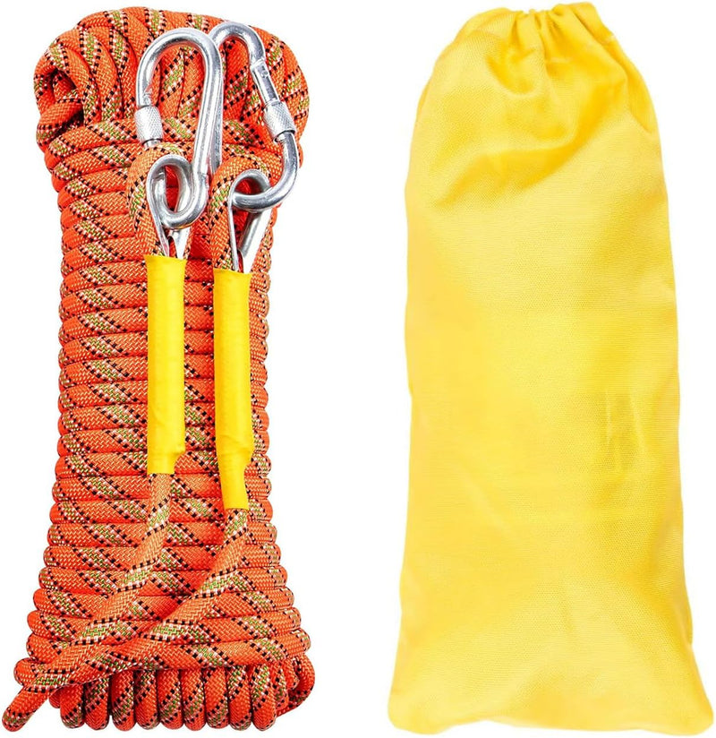 Load image into Gallery viewer, Statisch outdoor touw 10 m x 8 mm – nylon touw met 2 stalen haken voor camping en survival
