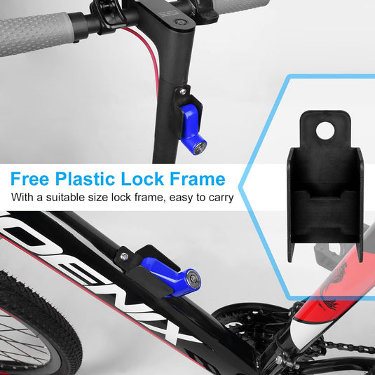 Fietsslot met schijfremslot en kabel 130 cm zwart