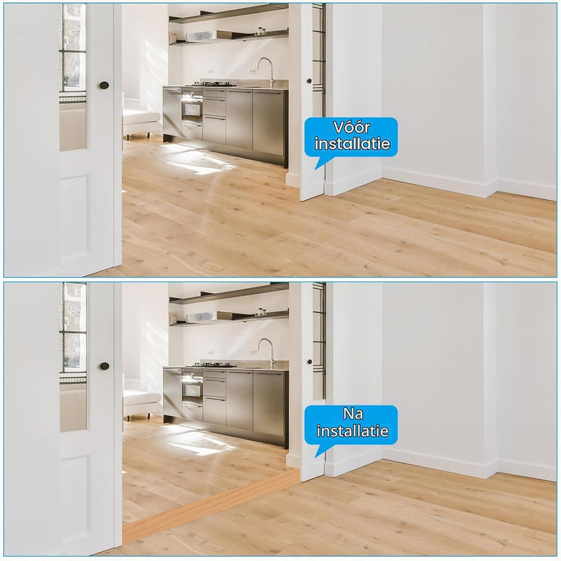 Laden Sie das Bild in Galerie -Viewer, Zelfklevende vloer overgangsstrip 7,6 cm x 1 m - Vinyl laminaat afdekstrip &amp; naadprofiel - Vloerovergangsstrip drempelprofiel
