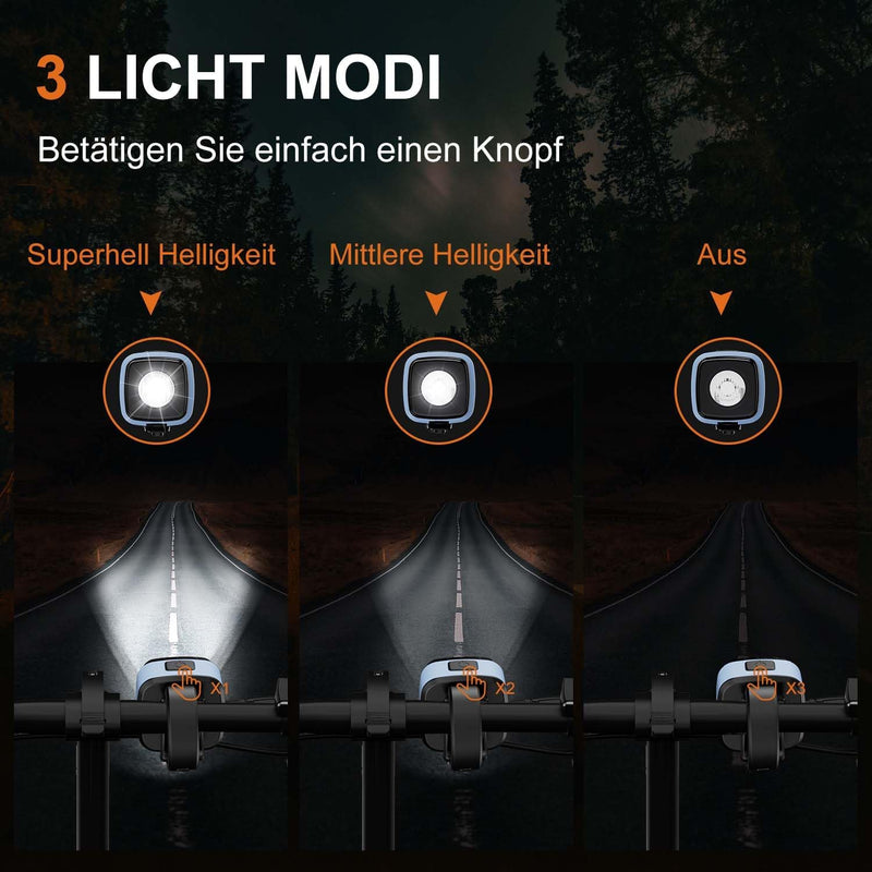 Load image into Gallery viewer, Oplaadbare fietsverlichting set USB-C IPX5 met voor- en achterlicht – fietslamp – LED fietslicht
