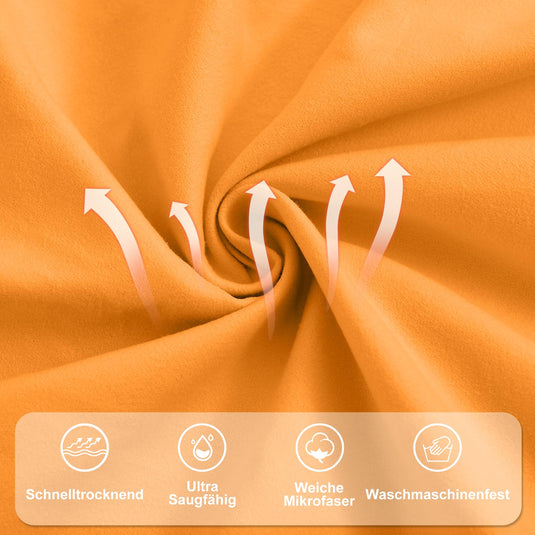 Fitnesshanddoek Microvezel 120x50 cm Sneldrogend met Ritsvak – Sporthanddoek – Reishanddoek