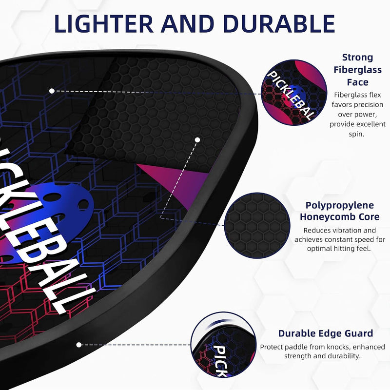 Load image into Gallery viewer, Pickleball set met 4 rackets en 4 ballen
