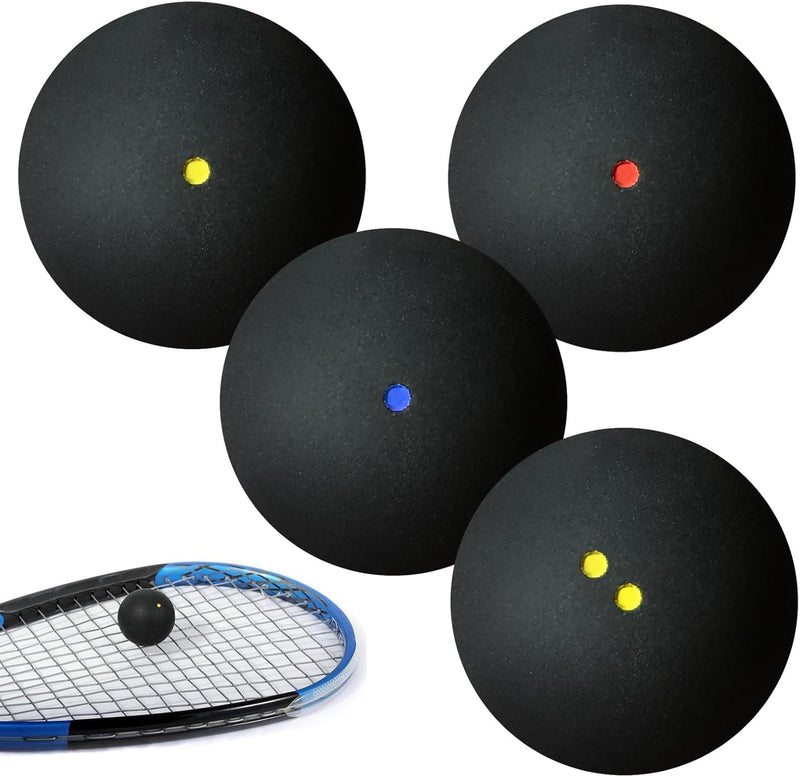 Load image into Gallery viewer, Squashballen set van 4 high bounce zwart
