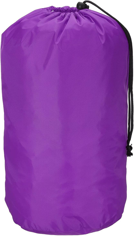 Waterdichte opbergzak 16 x 32 cm met trekkoord zwart – stuff sack – camping accessoires