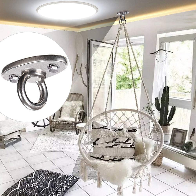 Carica immagine in Galleria Viewer, Plafond ophangbeugel van roestvrij staal met gesloten U-ring voor schommels en hangmatten – plafondhaak – bokszakbevestiging
