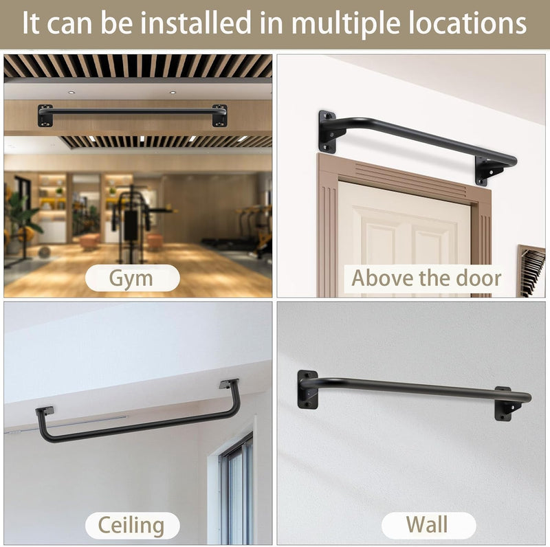 Chargez l'image dans la visionneuse de la galerie, Optrekstang 95 cm voor wand plafond en balk tot 227 kg – pull-up bar – krachttraining
