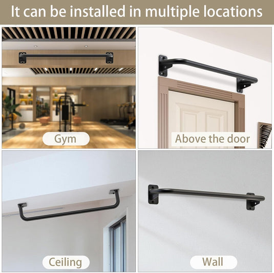 Optrekstang 95 cm voor wand plafond en balk tot 227 kg – pull-up bar – krachttraining