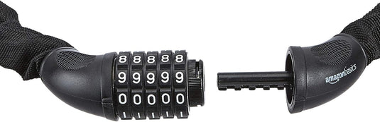 Fietskettingslot met 5-cijferig cijferslot 97,2 cm zwart – Fietsslot – Kettingslot