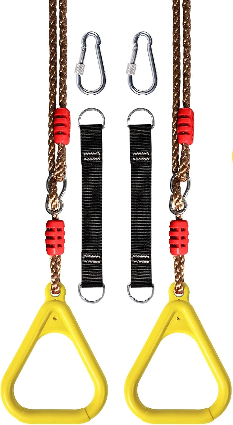 Load image into Gallery viewer, Gymnastiekringen 2 stuks met verstelbare touwen 120-200 cm tot 120 kg – klimringen – schommel accessoires

