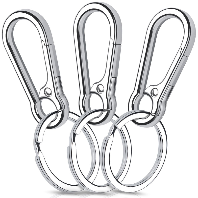 Laad afbeelding in Galerijviewer, Karabiner Sleutelhangers 3 Stuks met Sleutelring 4,7 cm – Sleutelhanger – Karabijnhaak
