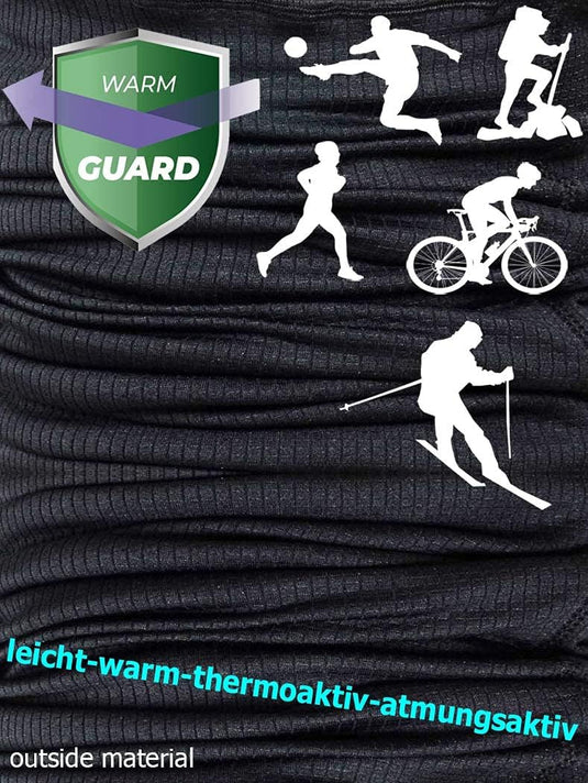 TODO Universele colsjaal, winterhalsdoek voor hardlopen, wielrennen, heren, dames, multifunctionele doek, halswarmer, warm, fleece, winddicht, ski, nekwarmer, voetbal, zwart, Zwart - Ns1, One size