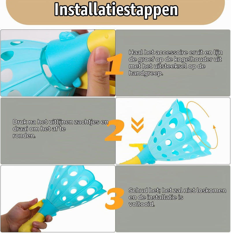 Charger l’image dans la visionneuse de galerie, Jeu de lancer et d’attraper 12 pièces avec 2 paniers de lancer et 10 balles pour l’intérieur et l’extérieur – jeu de balle à attraper – jeu d’adresse
