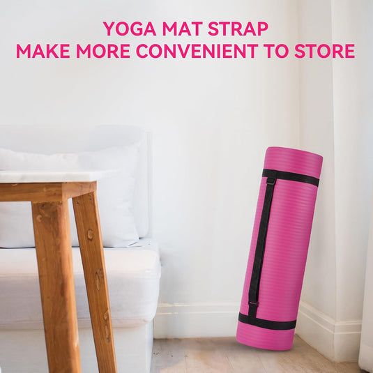 Yogamat NBR antislip groen met draagriem