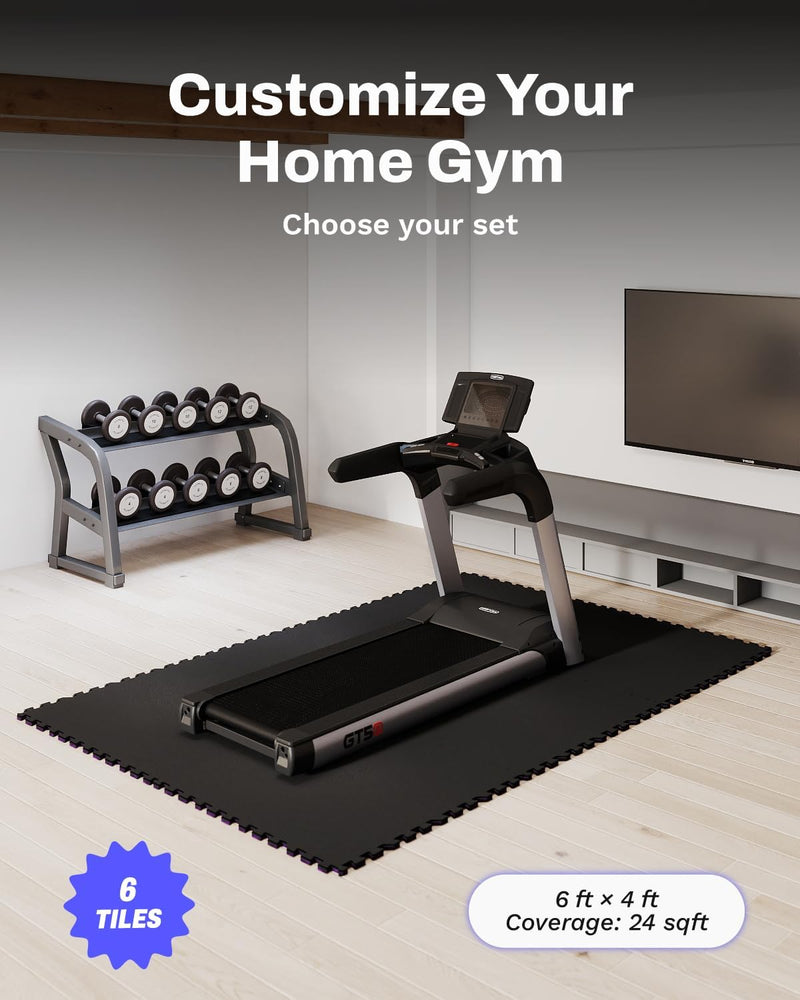 Load image into Gallery viewer, Puzzelmat fitness 12 stuks – 60 x 60 x 1,4 cm – antislip rubber en EVA vloerbescherming voor homegym – zwart/wit
