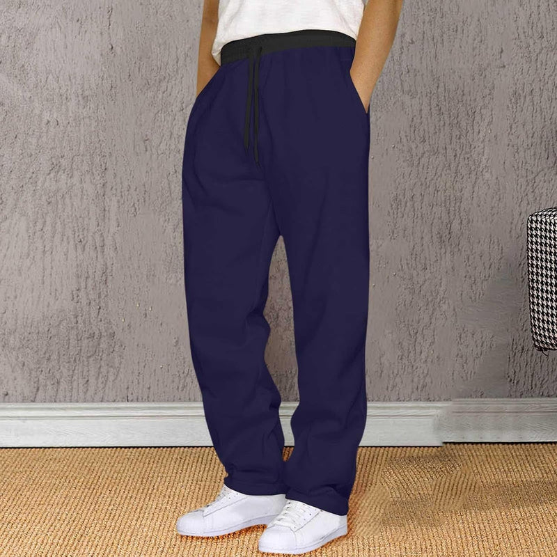 Laden Sie das Bild in Galerie -Viewer, Heren joggingbroek van polyester met elastische tailleband en zakken – sportbroek – trainingsbroek

