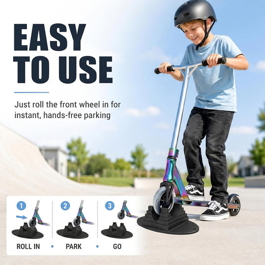 Universele Scooter Stand, Universele Stepstandaard voor Wielen van 95 mm tot 125 mm, Extra Stabiele Standaard, Stepstandaard voor Pro Freestyle Scooter, Stuntstep