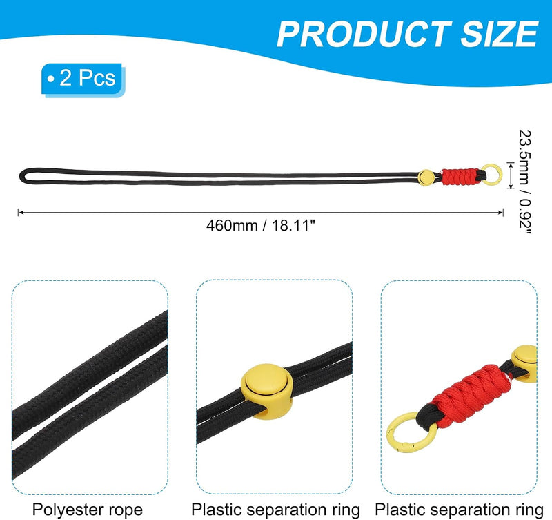 Laad afbeelding in Galerijviewer, Paracord lanyards 2 stuks met sleutelring en clip – gevlochten sleutelkoord – outdoor accessoires
