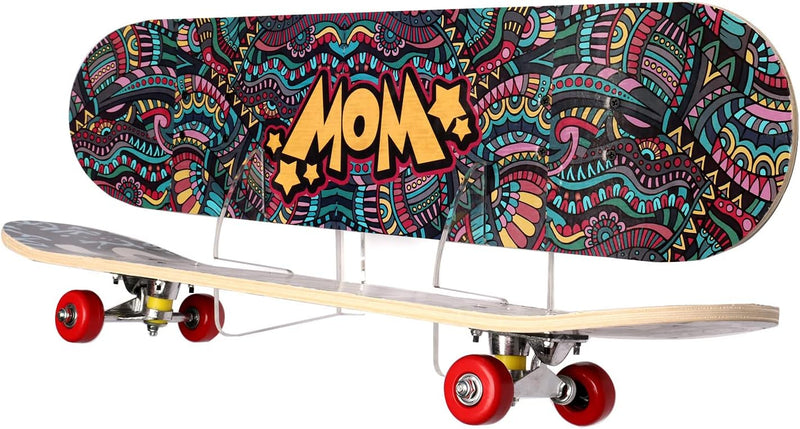 Laad afbeelding in Galerijviewer, Skateboard wandhouder van transparant acryl – horizontaal boardrek – longboard skateboard accessoires
