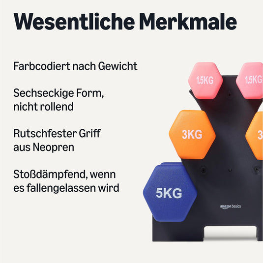Neopreen dumbbells met antislip grip – halters – fitness gewichten
