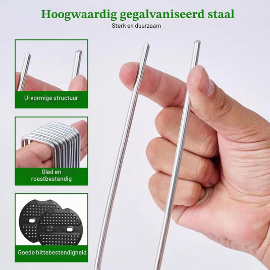 Ancrages au sol 60 pièces de 15 cm en acier galvanisé avec 30 rondelles de fixation – piquets de jardin – fixation de toile anti-mauvaises herbes