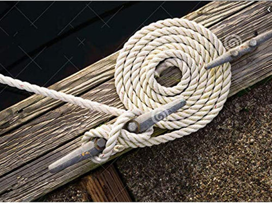 Cordage d’amarrage en nylon à double tressage, 91 mètres, 12 mm, pour amarrer et sécuriser – aussière – cordage d’amarrage