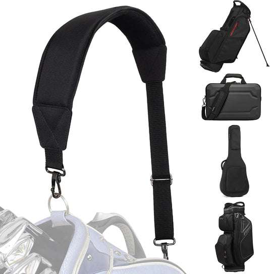 Verstelbare golftas schouderriem met gewatteerde draagband en metalen clips – draagriem – golftas accessoires
