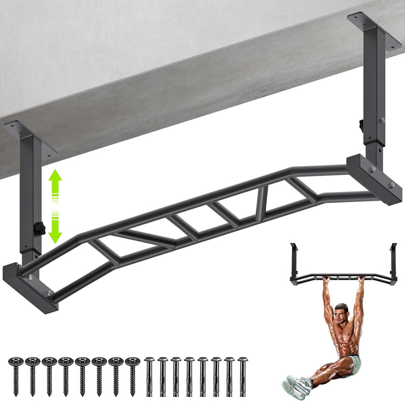 Chargez l'image dans la visionneuse de la galerie, Barre de traction fixée au plafond avec système de poulie et plusieurs positions de prise – barre de traction – appareil à câble
