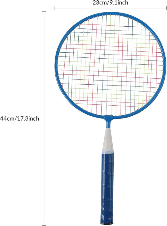 Set de badminton pour enfants avec 2 raquettes de 44 cm, comprenant 4 volants et une balle en mousse - jeu de badminton - sport pour enfants