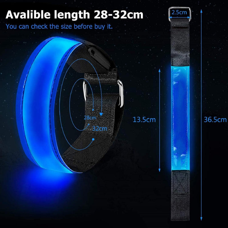 Load image into Gallery viewer, Led-armband, oplaadbaar, 2 stuks, lichtarmband, USB, reflectieformutie
